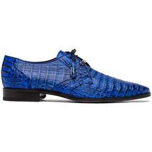 Men's Shoes genuine caiman crocodile dress derby Lacio Electric Blue image 2