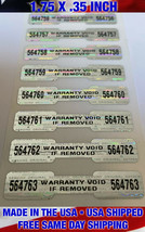 QTY 250-TAMPER EVIDENT HOLOGRAM DOGBONE SECURITY LABELS-WARRANTY VOID W/... - £15.51 GBP