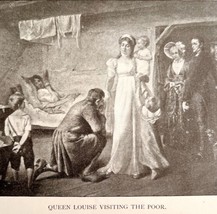 Queen Louise Visiting The Poor Victorian Print 1901 Woman History Epheme... - £15.72 GBP