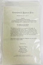 Quilt Pattern-Grandma&#39;s Button Box&quot; Brewed by Tea For Two Pattern By Marie Oman - £7.78 GBP