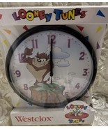 Vintage 1994 Looney Tunes TAZ 11&quot; Wall Clock-Westclox-Warner Bros. New i... - £15.05 GBP