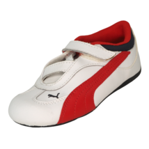 Puma Fast Cat V Fashion White Toddler Shoes 303985 01 Leather Adjustable Size 10 - £23.98 GBP