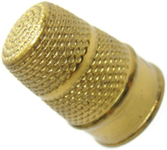 Brass Plated Metal Thimble Vintage - $20.78