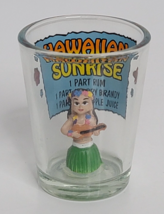 Hawaiian Sunrise Recipe Hula Girl Hawaii Shot Glass Bar Shooter Travel S... - £6.27 GBP