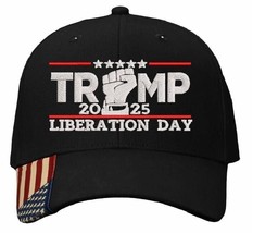 Trump 2025 Hat LIBERATION DAY Adjustable Hat with Flag Brim Trump Vance 2025 - £20.07 GBP