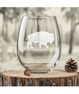 Buffalo Etched Glasses - Wine, Champagne, Pint Glasses, Shot Glass - $467.85 MXN+