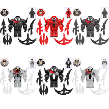 8pcs Venom Minifigures Carnage Riot Anti-venom Mini Figure Building Blocks - £16.47 GBP