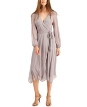 MSRP $130 Alfani Embellished Mesh Wrap Dress Gray Size XL - £18.11 GBP