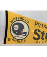 Vintage Pittsburgh Steelers Super Bowl XIII Full Size Felt Pennant Footb... - €25,74 EUR