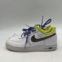 Nike Air Force 1 DQ7768-100 Boys White Black Sneaker Shoes Size 2 Y - £23.60 GBP