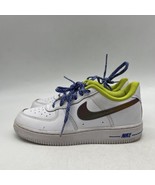 Nike Air Force 1 DQ7768-100 Boys White Black Sneaker Shoes Size 2 Y - £23.66 GBP