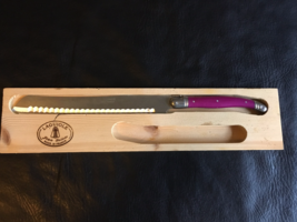 Laguiole 8" Bread Knife with purple handle - £15.79 GBP