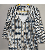 Chico&#39;s Zenergy Blue and Brown Patterned Jacket - $360.69 MXN