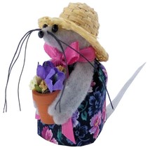 Mouse Gardener with Flower Pot and Flowers, Black, Flower Print Dress, H... - £7.04 GBP