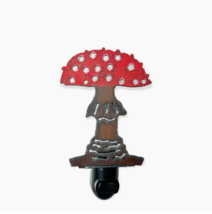 Mushroom Night Light Recycled Iron On Off Switch Ready to Use Groovy Grunge Hip - £22.87 GBP