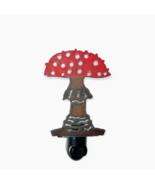 Mushroom Night Light Recycled Iron On Off Switch Ready to Use Groovy Gru... - $28.95