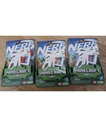 SET of 3 Nerf MicroShots Minecraft Mini Dart Blaster GHAST  w/ 2 darts e... - $489.88 MXN