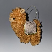 Llama Alpaca Plush Ornament 5&quot; Brown Stuffed Animal Toy Christmas Tree Decor - £9.50 GBP