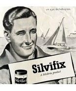 1953 Silvifix Mens Hair Cream Advertisement Beauty Sphere UK Import E90A - $27.34 CAD