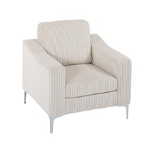 Beige Corduroy Sectional Sofa w/ Armrests - $254.99