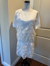 See by Chloe White Solid Burnt Out Slip Dress SZ 8 - $98.01
