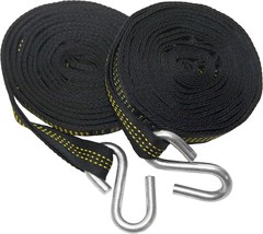 Black, 10-Foot-Long Texsport Web Hammock Tree Straps. - £31.84 GBP