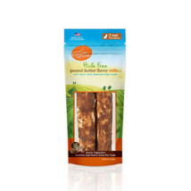 Canine Natural Hide Free 10&quot; Peanut Butter Extra Large Roll 2Pk - £17.47 GBP