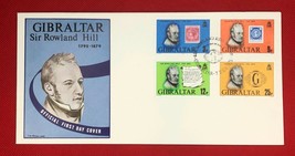 ZAYIX - 1979 Gibraltar FDC - Sir Roland Hill - Penny Black - Stamps on Stamps - £1.20 GBP