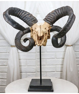 Large Alien Mutated Quad Horns Ram Skull Sculpture On Museum Base Stand ... - €116,25 EUR Large Alien Mutated Quad Horns Ram Skull Sculpture On Museum Base Stand ... - €116,25 EUR