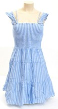 Romeo &amp; Juliet Couture Blue &amp; White Tiered Smocked Dress Women&#39;s NWT - £93.72 GBP