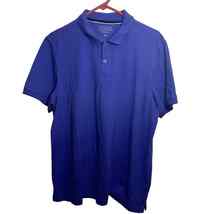 Club Room Men Size Large Classic Fit Performance Stretch Polo Shirt Blue Purple - £13.78 GBP