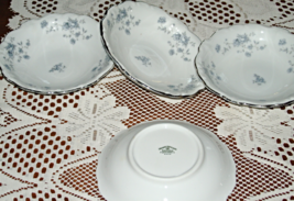 Johann Haviland-Blue Garland-Fruit/Dessert Bowl-Porcelain-Set of 4-Bavaria - $10.00