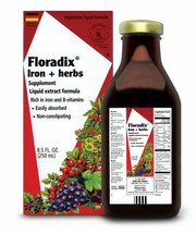 Floradix Iron + Herbs, 8.5 Fl Oz Glass Bottle - £33.08 GBP