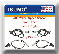 4X ABS3359 ABS Wheel Speed Sensor Front  Rear L &amp; R FIT: BMW 528i 540I 1... - £31.59 GBP