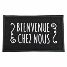 Outdoor Printed Front Door Mat French Bienvenue Chez Nous PVC Rug 30x18 Black - £22.17 GBP