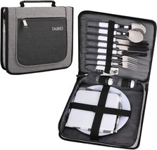 Tabid Picnic Set Camping Cutlery Organizer 2 Person Dinnerware, 2 Person... - £29.79 GBP