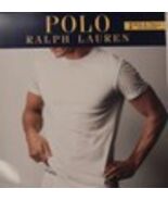 2 POLO RALPH LAUREN MENS 1XL 2XL BLUE WHITE COTTON CREW T-SHIRTS UNDERSHIRT - $38.66