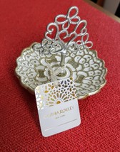 Cynthia Rowley New York Enamel on Metal Flower Heart Tree Ring Jewelry Dish - £11.79 GBP