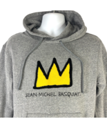 Jean Michel Basquiat Chenille Crown Patch S/M Fleece Hoodie Pullover siz... - £34.22 GBP