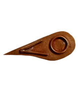 Vintage Brass Abstract MCM Brutalist Artisan Teardrop Brooch Pin - £23.90 GBP