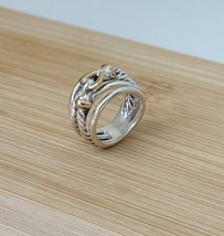 David Yurman Sterling Silver .925 &amp; 18K/750 Yellow Gold Buckle Crossover... - $890.98