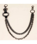 Gun Balck Color Hip-hop Pants Belt Chains Jewelry Accessories - $302.61 MXN