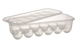 Essentials Rectangular Plastic Egg Storage Containers, 12.5x5 in. - £7.96 GBP