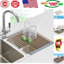 Elegant Gold Roll Up Dish Drying Rack 17.5&quot;x11.8&quot; for Smart Kitchen Orga... - $437.59 MXN