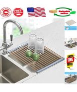 Elegant Gold Roll Up Dish Drying Rack 17.5&quot;x11.8&quot; for Smart Kitchen Orga... - $437.59 MXN
