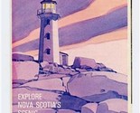 Nova Scotia&#39;s Lighthouse Route Brochure Blue Nose Country Scenic South S... - £14.24 GBP