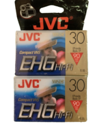 JVC VHS Compact 90 Minute Video Cassette Tapes 2 Pack TC 30 EHG New Sealed - $111.01 MXN