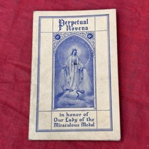 Vintage 1943 The Perpetual Novena In Honor of Our Lady Miraculous Medal Book - £9.29 GBP