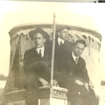 Distinguished Gentleman On Boat Men Handsome Photograph Vintage Photo An... - £9.24 GBP