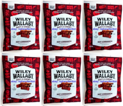 ( LOT 6 ) Wiley Wallaby Soft &amp; Chewy Licorice HOT CINNAMON 4 oz/Pk NEW S... - $29.69